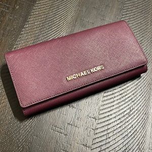 Michael Kors maroon wallet